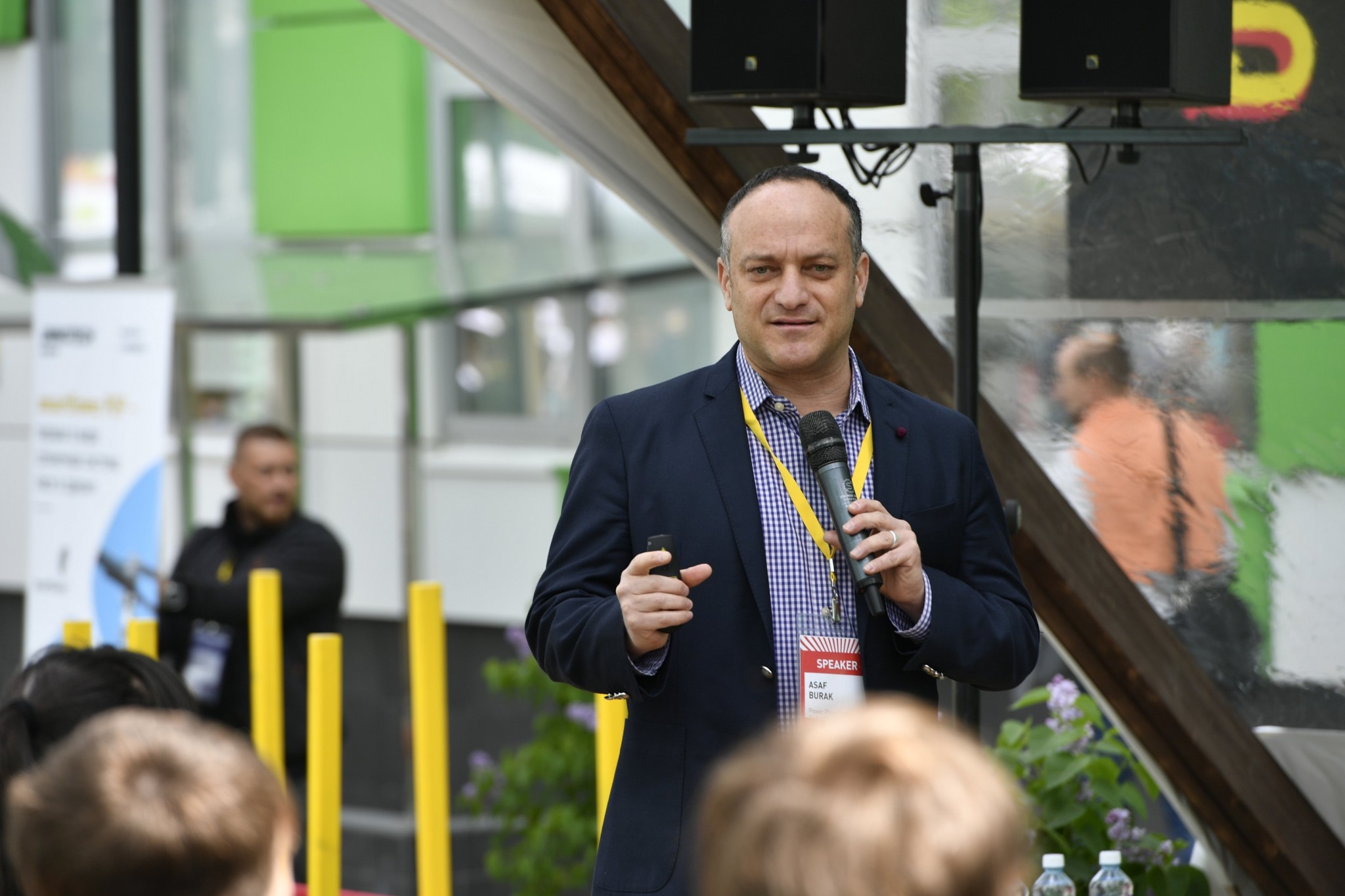 Game Enders President and Power Play CEO Asi Burak speaks during a panel on the launch of the Skoltech Esports Academy.