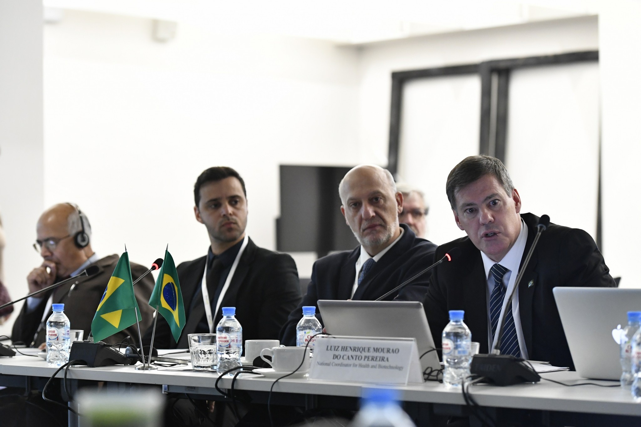 Members of the Brazilian delagation, including Dr. Luiz Henrique Mourão do Canto Pereira (right). Photo: Skoltech.