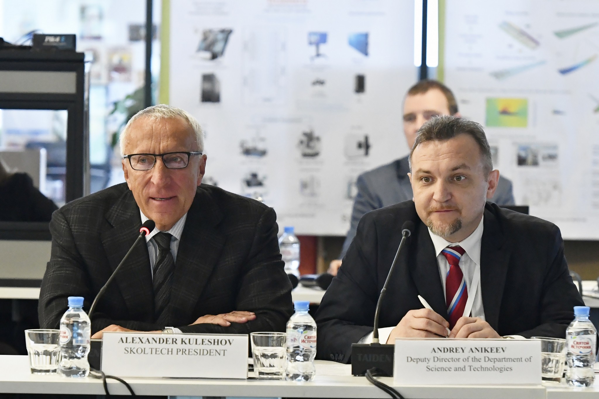 Skoltech President Alexander Kuleshov delivers remarks at the start of the BRICS conference. Photo: Skoltech.