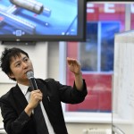 Professor Kenjiro Tadakuma of Tohoku University in Japan delivers a guest lecture at Skoltech. Photo: Skoltech.