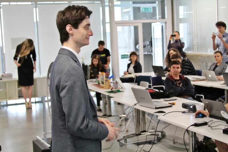 Teacher Stass Shpanin: "In the 21 century a lot of artwork is made not in the studio but in a lab where artists and scientists work together, defining and redefining our culture through technology. "