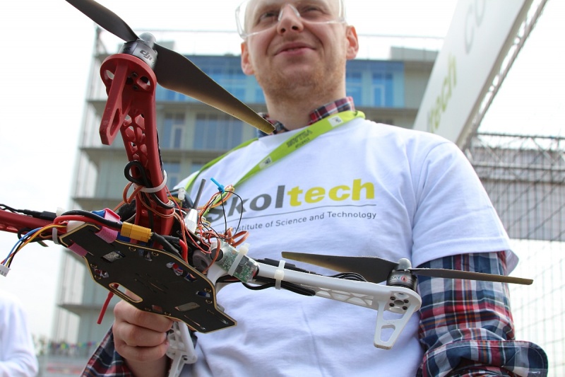 Nikita Rodichenko and his self built, self designed quadrocopter