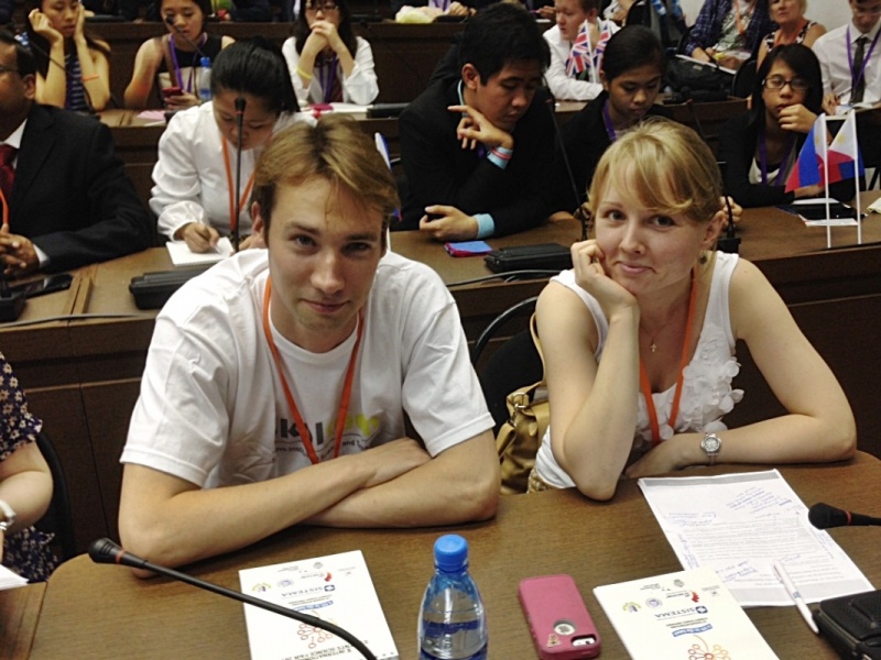 Yulia Rybakova and Dmitry Ghilarov at ISSF 2014.