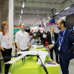 Game of Drones: Skoltech students Nikita Rodichenko and Anastasia Urasheva presented their fleet of civilian drones to guests at the Skoltech booth.