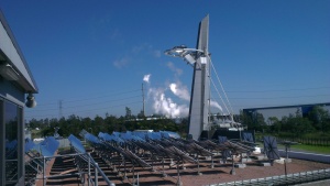 A side view of a Solar Tower in operation. Image courtesy of CSIRO, Australia