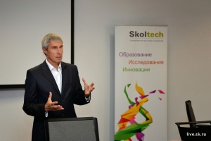 Sergei Krikalev visited Skoltech at september 2014  - now he begins as tenure as A Professor of the Practice with the Moscow-based tech and science university.