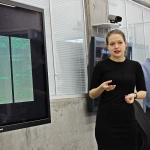 Language Technologies final projects: IT students Tatiana Svistova (front) and Anastasia Pukalova presenting their work.