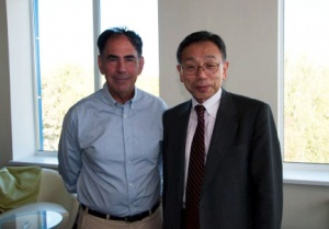 Skoltech's president, prof. Ed Crawley with the dean of Faculty of Engineering of Hokkaido University, prof. Toyoharu Nawa