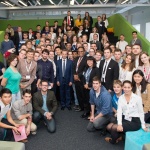 Deputy Prime-minister Dvorkovich with SURF students at Skoltech this week.