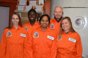 Skoltech crew 161 on "Mars", from left to right: Veronika Shteyngardt, Adeniyi Adebayo, Divya Shankar, Mikhail Khmelik and Natalia Glazkova