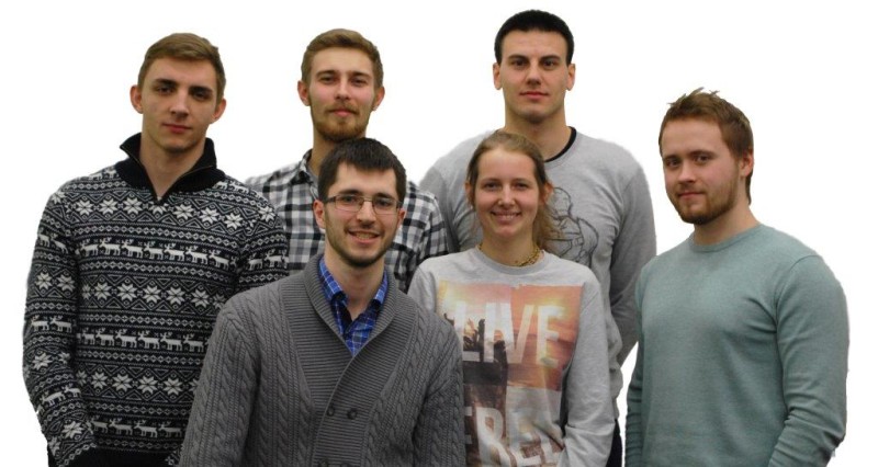 Skoltech team members (from left to right): Top row: Alexander Petrovsky, Shipitko Oleg, Marko Simic. Bottom row: Sergey Golovanov, Zhenya Yuryeva, Alexey Postnikov.