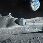 Radiation shelters for residents of the Moon Village are planned to be made from lunar resources. Photo: ESA.