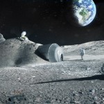 Radiation shelters for residents of the Moon Village are planned to be made from lunar resources. Photo: ESA.