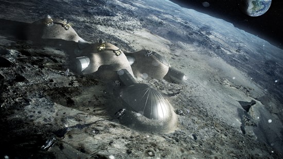 The Moon Village structures will be made using 3D-printing technology, the ESA head expects. Photo: ESA.