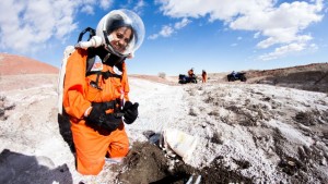 Divya Shankar at the Martian Desert Research Station in Utah.